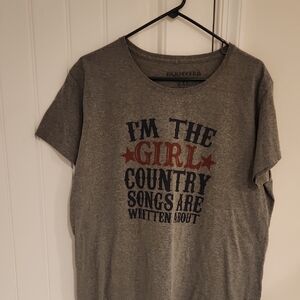 Gray Country-Themed Kids T-Shirt